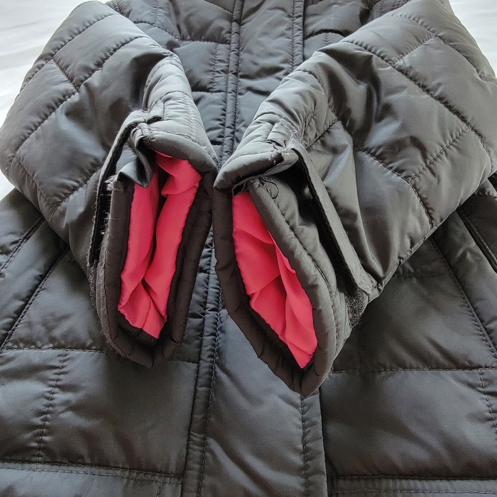 Carhartt Amoret Quilted Jacket Rain Defender Puffer Coat in Black & Pink, 24m - Picture 7 of 11